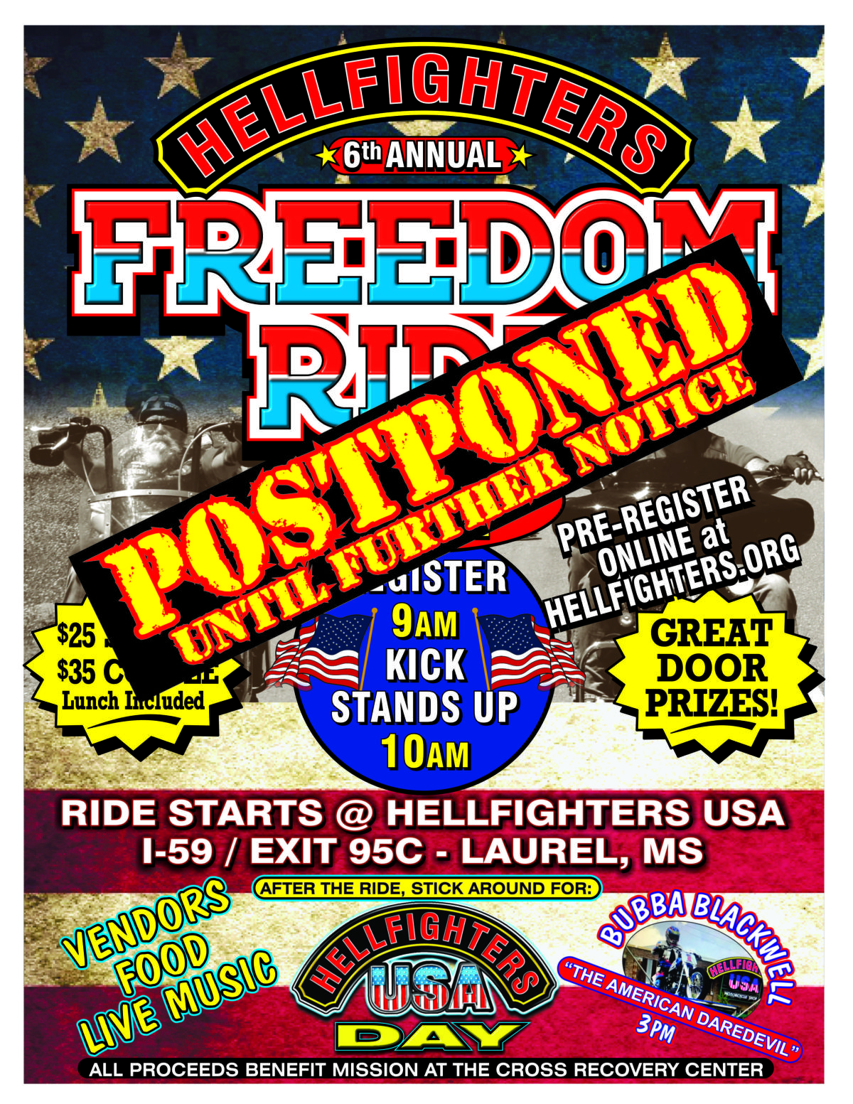 Freedom Ride 2020 Flyer -Postponed-